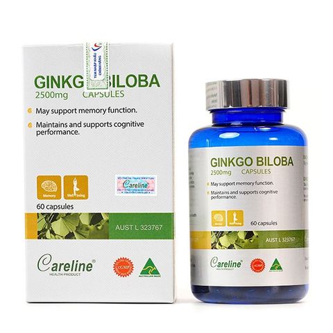 Viên uống bổ não Careline Ginkgo Biloba 2500mg.