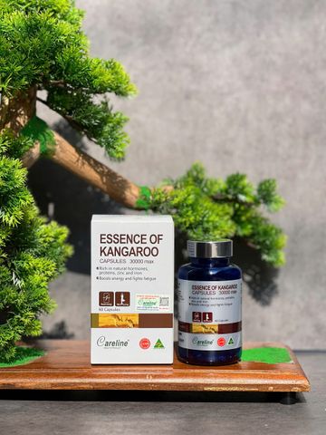 Viên uống Careline Essence of Kangaroo 30000 Max của Úc, một loại thực phẩm chức năng dành cho nam giới.