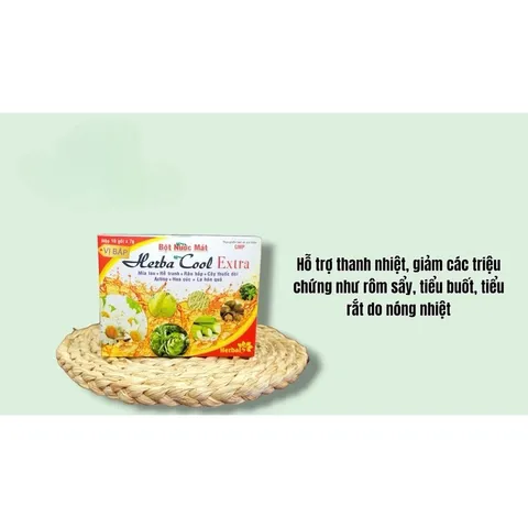 Bột nước mát Herba Cool Extra hỗ trợ thanh nhiệt (Hộp 10 gói)