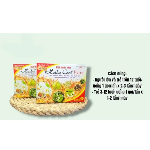 Bột nước mát Herba Cool Extra hỗ trợ thanh nhiệt (Hộp 10 gói)