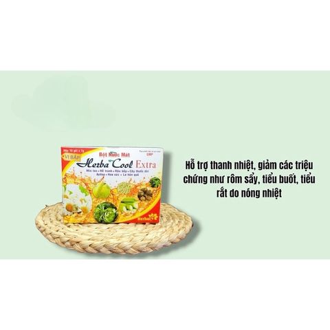 Bột nước mát Herba Cool Extra hỗ trợ thanh nhiệt (Hộp 10 gói)