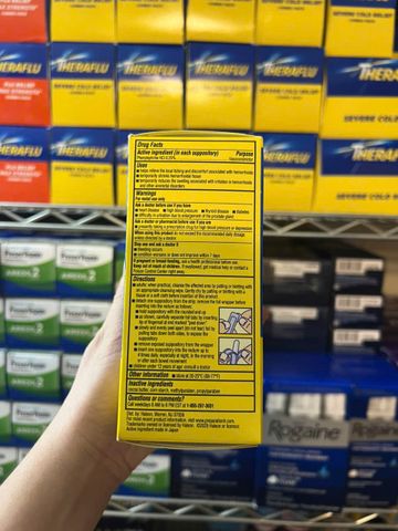 Viên trĩ Preparation H dạng đặt 48v
