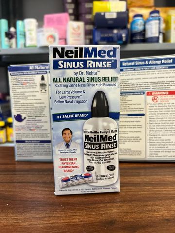 Bình rửa mũi neilmed 240ml kèm 1 muối nguyên hộp (Hàng Mỹ)