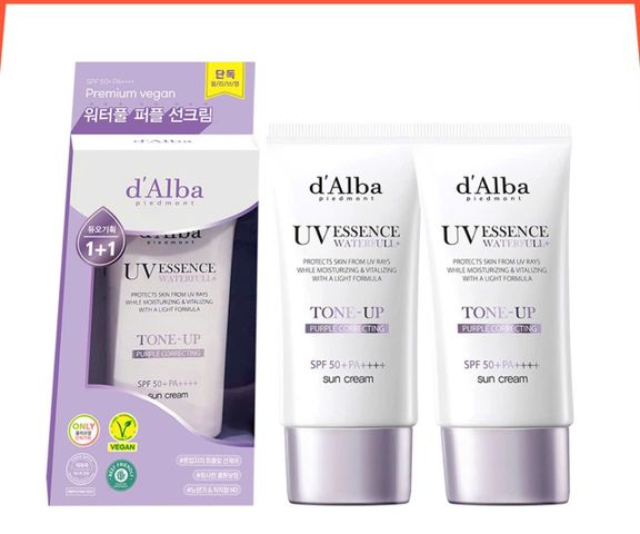 [full box] Kem Chống Nắng d'Alba Hồng -Nâng Tone Da Tự Nhiên, Bảo Vệ Da Khỏi Tia UV, Lớp Nền Căng Bóng 