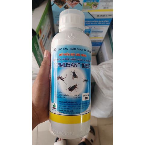 Diệt Côn Trùng TERMOSANT 10SC(VIPESCO)1LÍT Diệt ruồi,muỗi,kiến,gián,bọ chét,sâu bọ NÔNG NGHIỆP huyền phù đậmHiệu Quả Cao