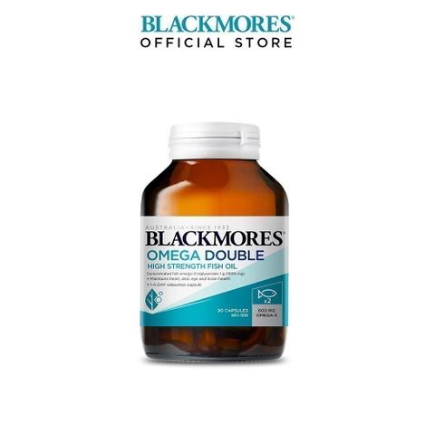Viên Uống Dầu Cá Bổ Sung Omega Hỗ Trợ Cho Tim, Mắt và Da Blackmores Double Omega High Strength 90 Viên/Lọ