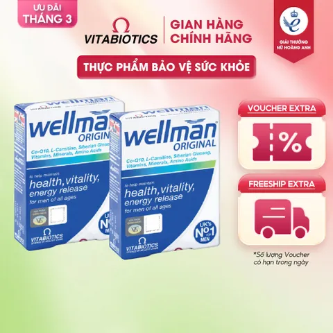 WELLMAN Vitabiotics Hỗ Trợ Tăng Cường Sức Khỏe Cho Phái Mạnh 30 Viên
