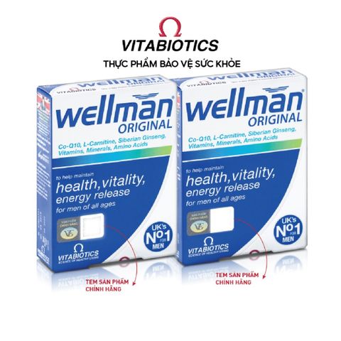WELLMAN Vitabiotics Hỗ Trợ Tăng Cường Sức Khỏe Cho Phái Mạnh 30 Viên