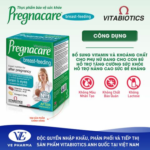 PREGNACARE Breast-feeding Vitabiotics Bổ Sung Vitamin Và Khoáng Chất Cho Phụ Nữ Cho Con Bú 84 Viên