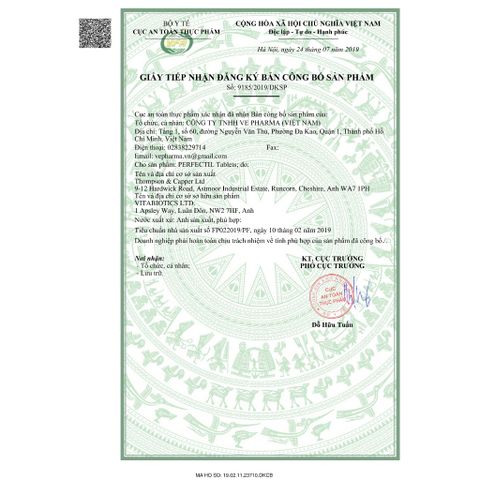 PERFECTIL Vitabiotics Hỗ Trợ Làm Đẹp Da, Bổ Sung Biotin Và Vitamin Ngừa Oxy Hóa Hộp 30 Viên