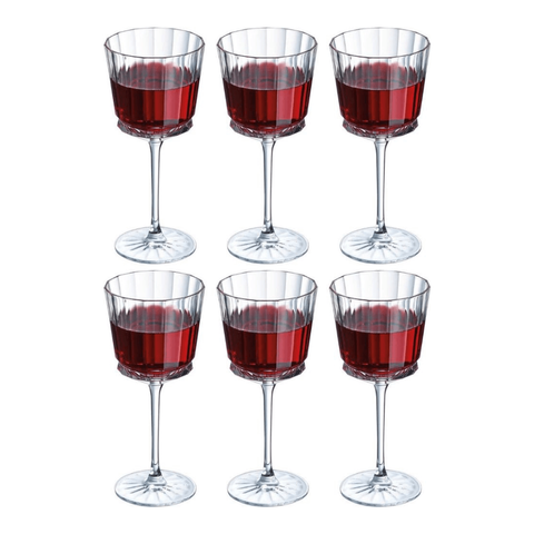 BỘ 6 LY VANG PHA LÊ PHÁP CRISTAL D'ARQUES MACASSAR 350ML