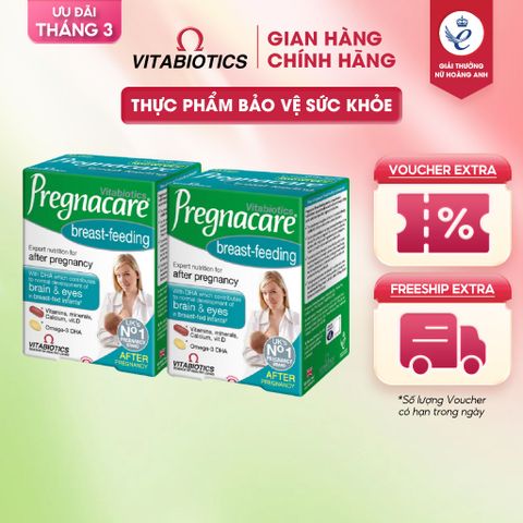 Combo 2 Hộp TPBVSK PREGNACARE Breast-feeding Bổ Sung Vitamin Và Khoáng Chất Cho Phụ Nữ Cho Con Bú 84 Viên Vitabiotics