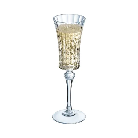 BỘ 6 LY CHAMPAGNE PHA LÊ PHÁP CRISTAL D'ARQUES LADY DIAMOND 150ML
