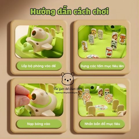 Bộ đồ chơi bắn bi trí tuệ Animal World cho bé tăng tính phản xạ và rèn kỹ năng quan sát
