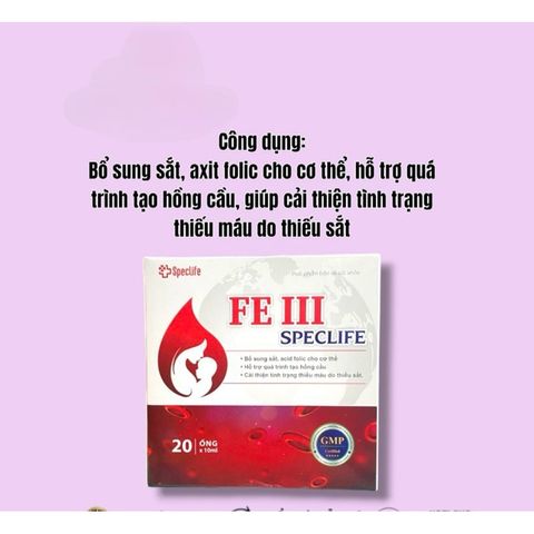 Thực phẩm bổ sung Fe(Sắt) cho người thiếu máu (Hộp20 ống)
