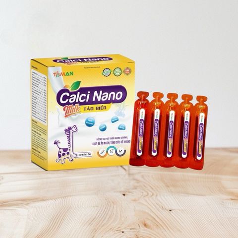 Calci Nano Milk Tảo Biển hỗ trợ bé cao lớn và tăng đề kháng (Hộp 20 ống)