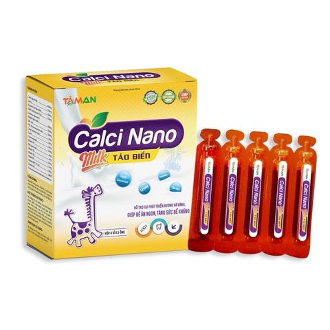 Calci Nano Milk Tảo Biển hỗ trợ bé cao lớn và tăng đề kháng (Hộp 20 ống)