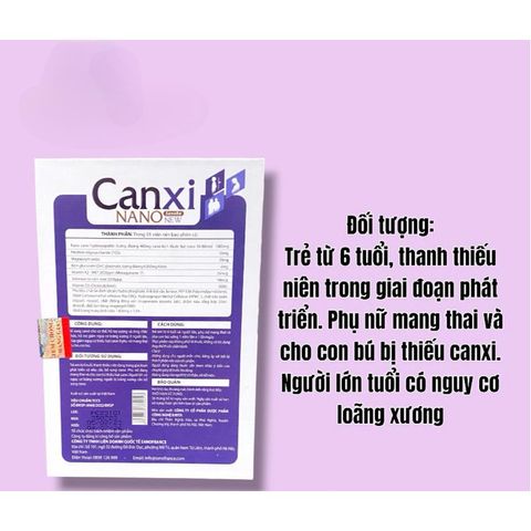 Viên Canxi NANO Sanofia hỗ trợ chắc xương,bổ sung canxi cho phụ nữ có thai và trẻ em phát triển chiều cao(Hộp 30viên)