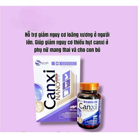 Viên Canxi NANO Sanofia hỗ trợ chắc xương,bổ sung canxi cho phụ nữ có thai và trẻ em phát triển chiều cao(Hộp 30viên)