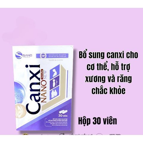 Viên Canxi NANO Sanofia hỗ trợ chắc xương,bổ sung canxi cho phụ nữ có thai và trẻ em phát triển chiều cao(Hộp 30viên)