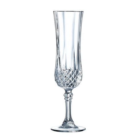 Set 6 ly champagne Longchamp Cristal d'Arques Paris 120ml
