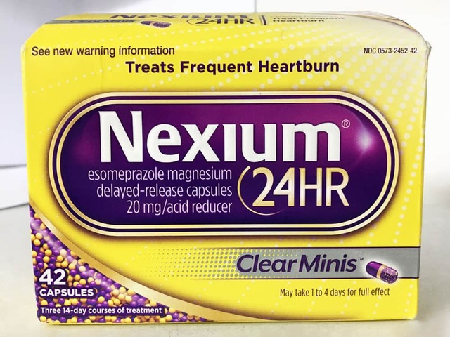 Viên uống cắt cơn đau dạ dày, ợ nóng Nexium 24hr 42 Clear Minis Capsules