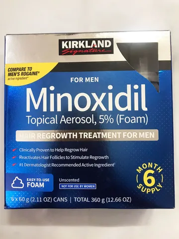 Bọt giúp mọc tóc Kirkland Signature Hair Regrowth Treatment Minoxidil Foam Hộp 60g x6 ống 647517