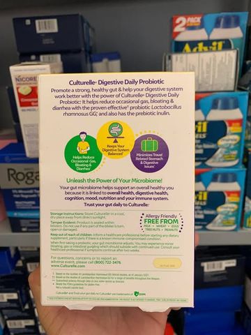Viên uống hỗ trợ hệ tiêu hóa từ Culturelle Digestive Daily Probiotic Prebiotics 50 Capsules 647531