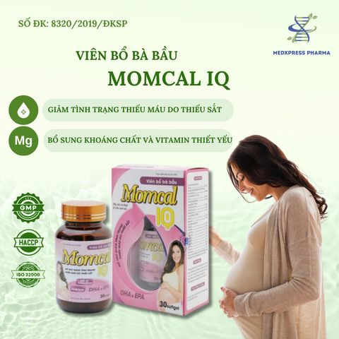 [COMBO 3 HỘP] Viên Uống Momcal IQ– Bổ Bầu, Bổ Sung Sắt, Vitamin & Khoáng Chất Cho Mẹ Bầu Và Sau Sinh