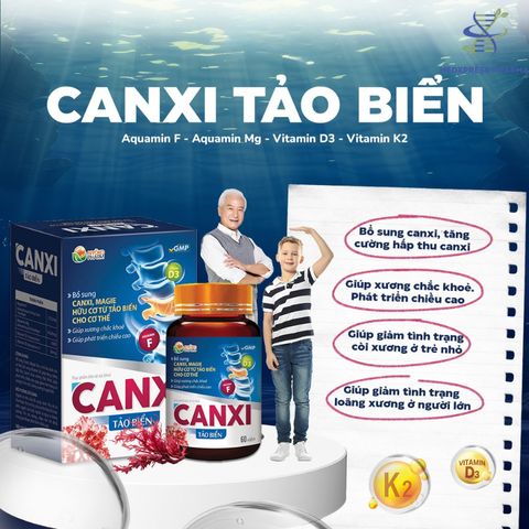 [Mua 3 Tặng 1] Viên Uống Bổ Sung Canxi Tảo Biển Nyoko - Bổ Sung Canxi Hữu Cơ Cho Trẻ Em Và Người Lớn