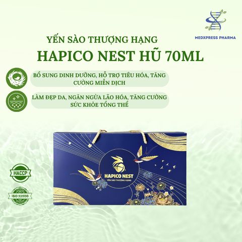 Hộp Yến Sào Hapico Nest – Yến Hũ, Yến Chưng Sẵn, SX Tại Nhà Máy Đạt Chuẩn Chất Lượng ISO, HACCP, FDA