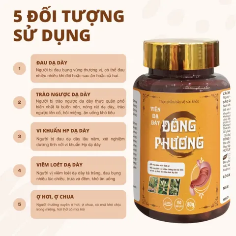 [MUA 3 TẶNG 1] Viên Uống Dạ Dày Đông Phương - Hỗ Trợ Giảm Trào Ngược Dạ Dày, Viêm Loét Dạ Dày, Bảo Vệ Niêm Mạc Dạ Dày