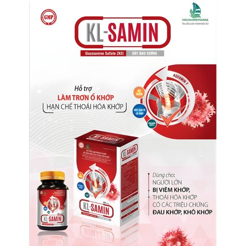 [Combo 3 Hộp] Viên Uống KL SAMIN – Hỗ Trợ Làm Trơn Ổ Khớp, Giảm Đau, Tăng Cường Sức Khỏe Xương Khớp Hộp 60 Viên