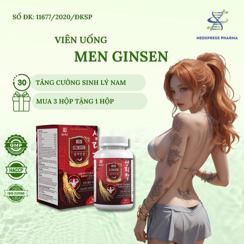 Viên Uống Tăng Cường Sinh Lý Men Ginsen – Bổ Thận Tráng Dương, Hỗ Trợ Kéo Dài Quan Hệ, Hồng Sâm HQ