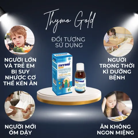 [COMBO 3 HỘP] TPBVSK Thymo Gold – Hỗ trợ tăng cường miễn dịch, bổ sung Kẽm, Vitamin C,... 120ml