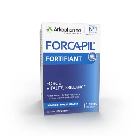 [Nhập Khẩu Pháp] Viên Uống Arkopharma FORCAPIL Fortifiant - Viên Uống Ngăn Rụng Tóc, Dưỡng Tóc Khỏe Bóng Mượt Hộp 60v