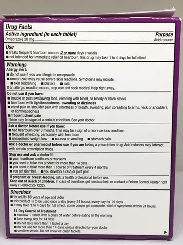 Viên uống giảm axit dạ dày, ợ nóng Kirkland Signature Omeprazole 42 Tablets