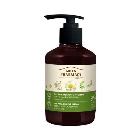 (Cây Trà) Dung dịch vệ sinh phụ nữ dạng gel Green Pharmacy Gel For Intimate Hygiene  lành tính dịu nhẹ 370ml - Màu Xanh Lá 647629