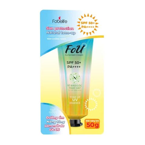 Fo'U Fobe Kem Chống Nắng SPF50+ PA++++ Nâng Tone, Bảo Vệ Và Làm Mát Da, Không Gây Bết Dính 50g