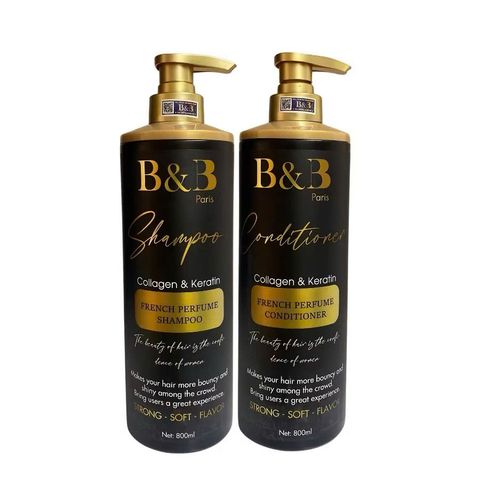 Cặp dầu gội - dầu xả dưỡng tóc B&B Colagen & Keratin 800ml  647653