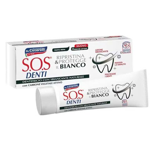 Kem đánh răng trắng răng, loại bỏ mảng bám Dr Ciccarelli S.O.S DENTI Whiteness Toothpaste 75 ml