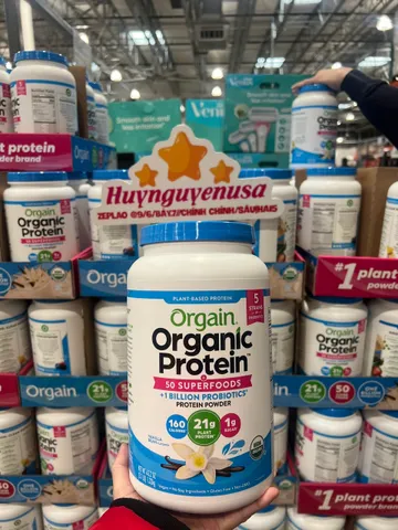 Bột đạm thực vật hữu cơ Orgain Organic Protein hương vanilla 1220g