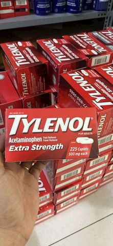 Tylenol 225 viên 500mg hàng Mỹ chính hãng