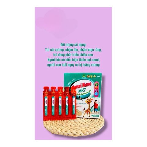 Siro Canxi Nano MK7 _Aquamin F sữa non yến sào(Hộp 20 ống)