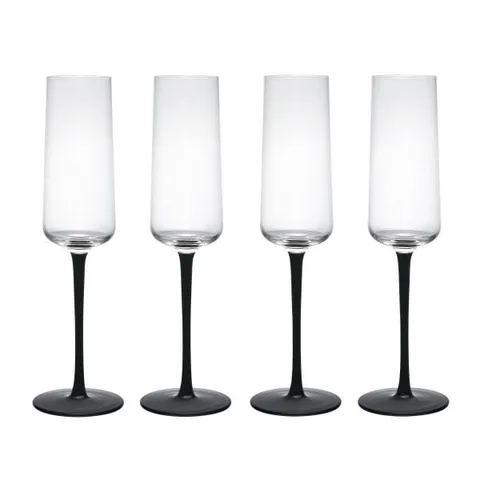 Bộ 4 ly sâm panh 250ml, chất liệu thủy tinh, Model MKPALFLU4PC