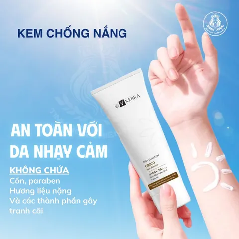 Sữa rửa mặt + kem chống nắng thiên nhiên, lành tính, dịu nhẹ với  mọi làn da VXEBRA. Công nghê hiện đại, Thành phần độc quyền
