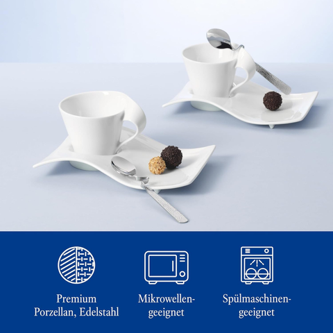 Set uốSet uống trà hoặc cafe 6 món Villeroy-Boch gồm 2 cốc, 2 thìa, 2 đĩa có hộp làm quàng trà hoặc cafe 6 món Villeroy-Boch gồm 2 cốc, 2 thìa, 2 đĩa có hộp làm quà