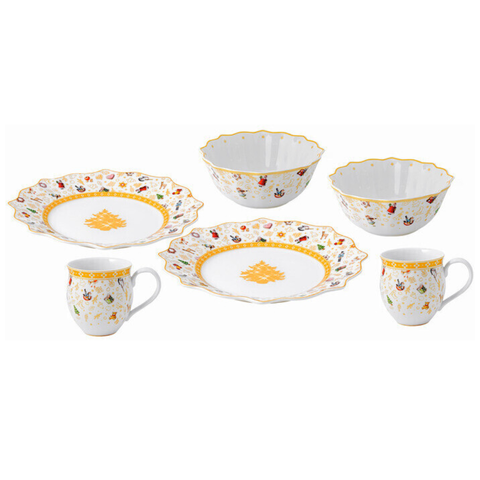 Set 6 đồ ăn sáng  Villeroy & Boch Toys Delight c phiên bản Giáng sinh made in Germany