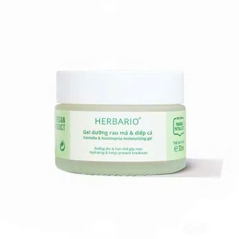 Gel Dưỡng Rau Má & Diếp Cá Thuần Chay Herbario 30ml
