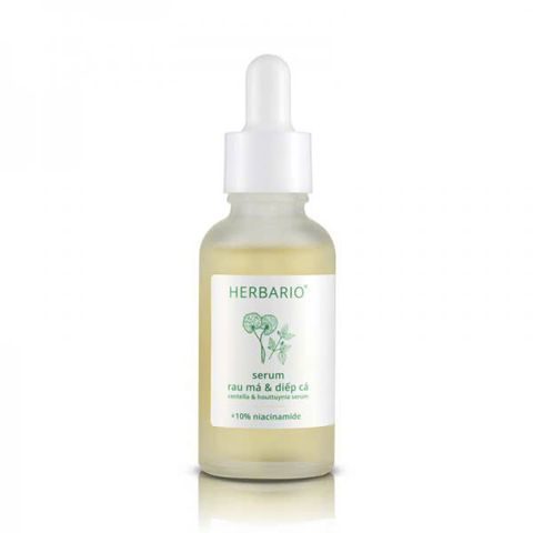 Serum Rau má & Diếp cá Herbario 30ml sạch mụn, thuần chay